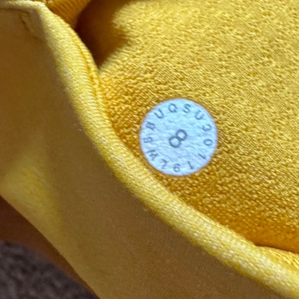 Lululemon Early Extension High Rise Leggings Yellow Gold Women 8 Athletic Active - Picture 2 of 6